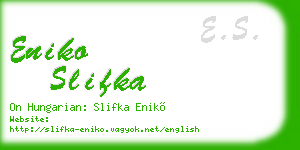 eniko slifka business card